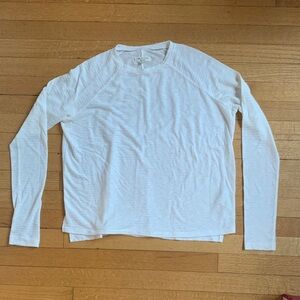 rag & bone White Long Sleeve Boxy Tee